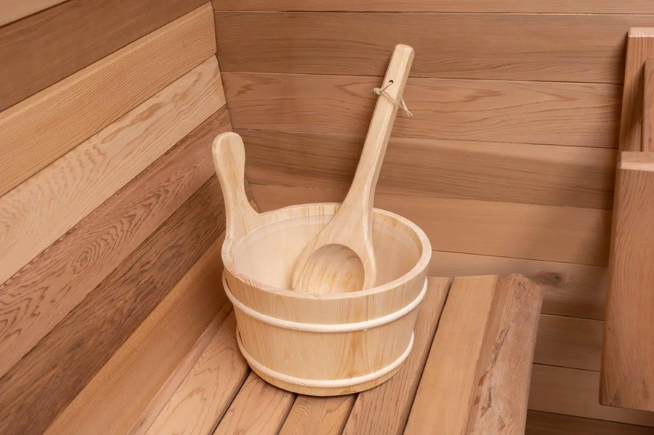 10 FT Red Cedar Barrel Sauna with Porch - 6-8 Person - Image 6