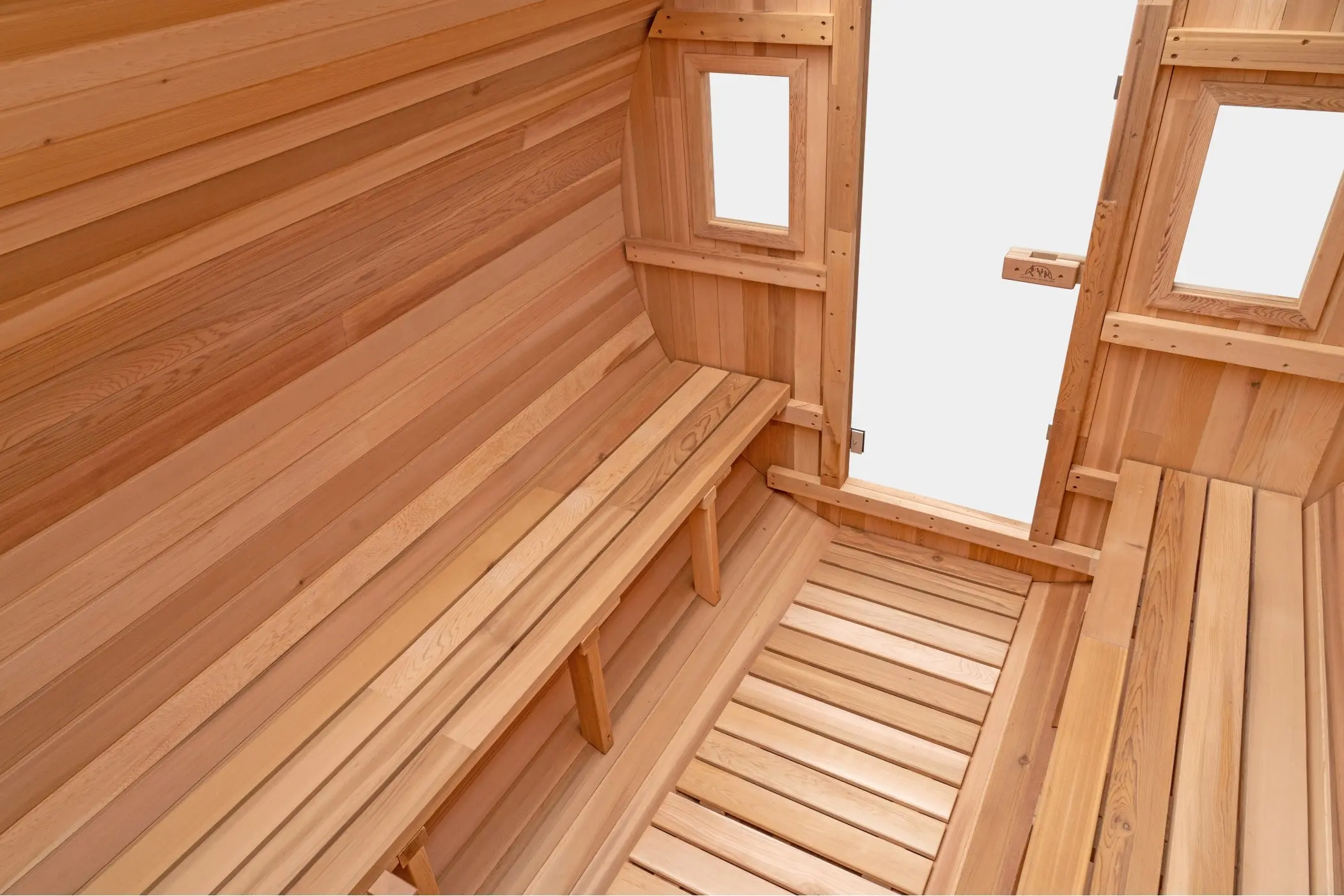 10 FT Red Cedar Barrel Sauna with Porch - 6-8 Person - Image 8