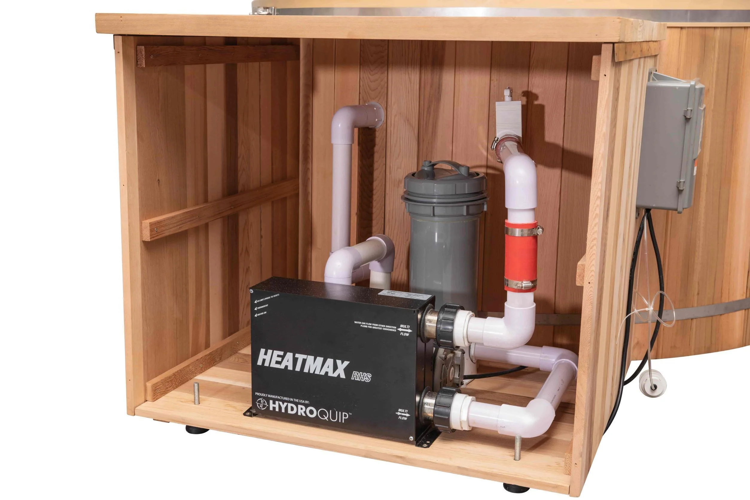 Classic Cedar Hot Tub - Electric  Heater  6'W X 4'H (6 Person Deep) - Image 8