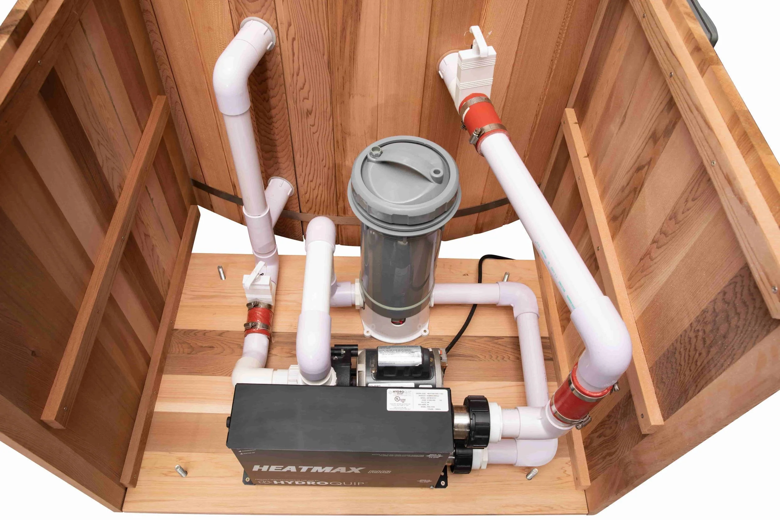 Classic Cedar Hot Tub - Electric  Heater  6'W X 4'H (6 Person Deep) - Image 9