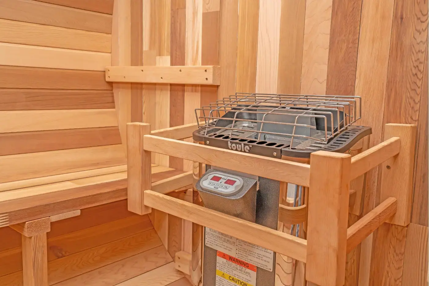 6 FT Classic Red Cedar Barrel Sauna - 4-6 Person - Image 8