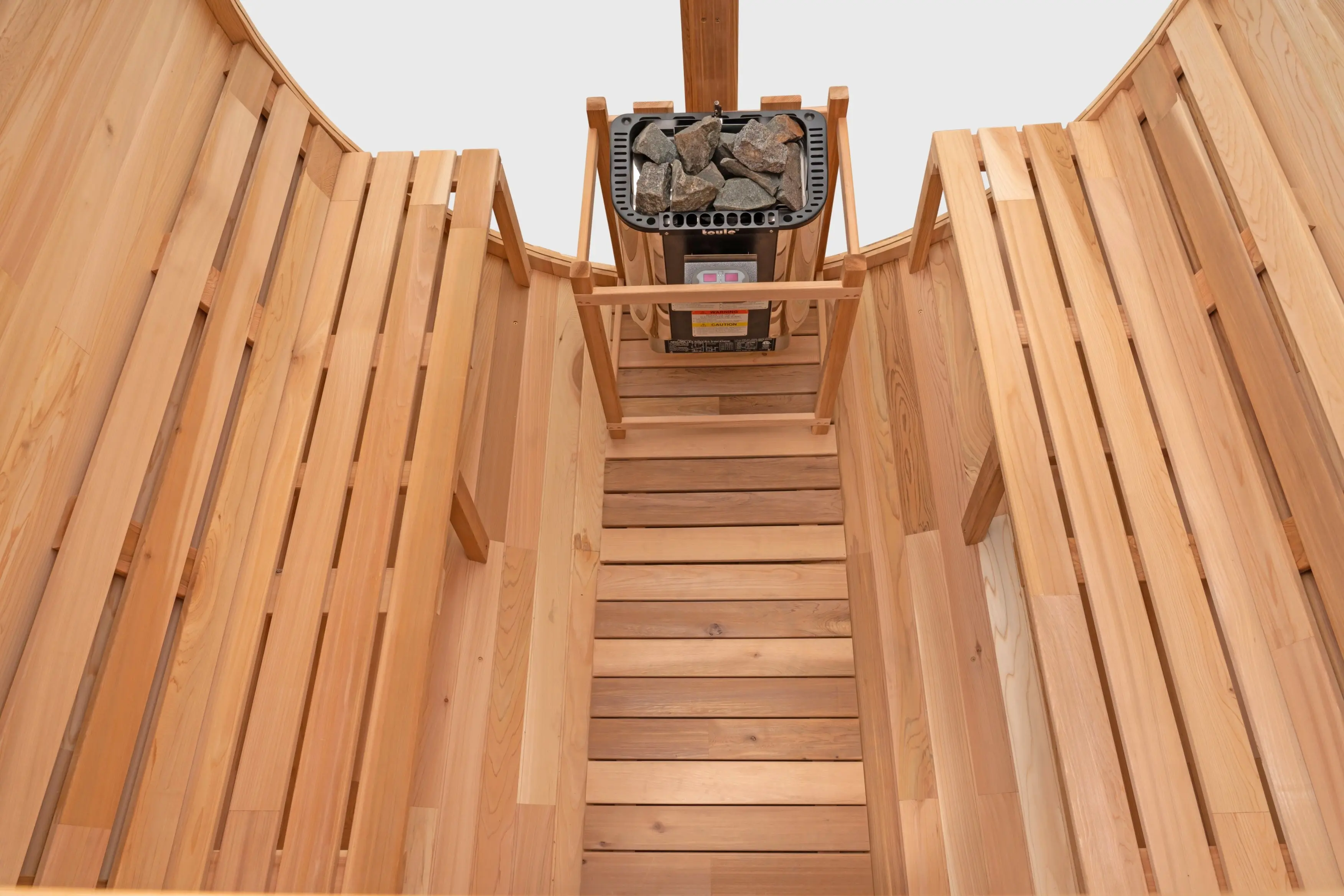 8 Ft Classic Cedar Scenic View Barrel Sauna - 6-8 Person - Image 3