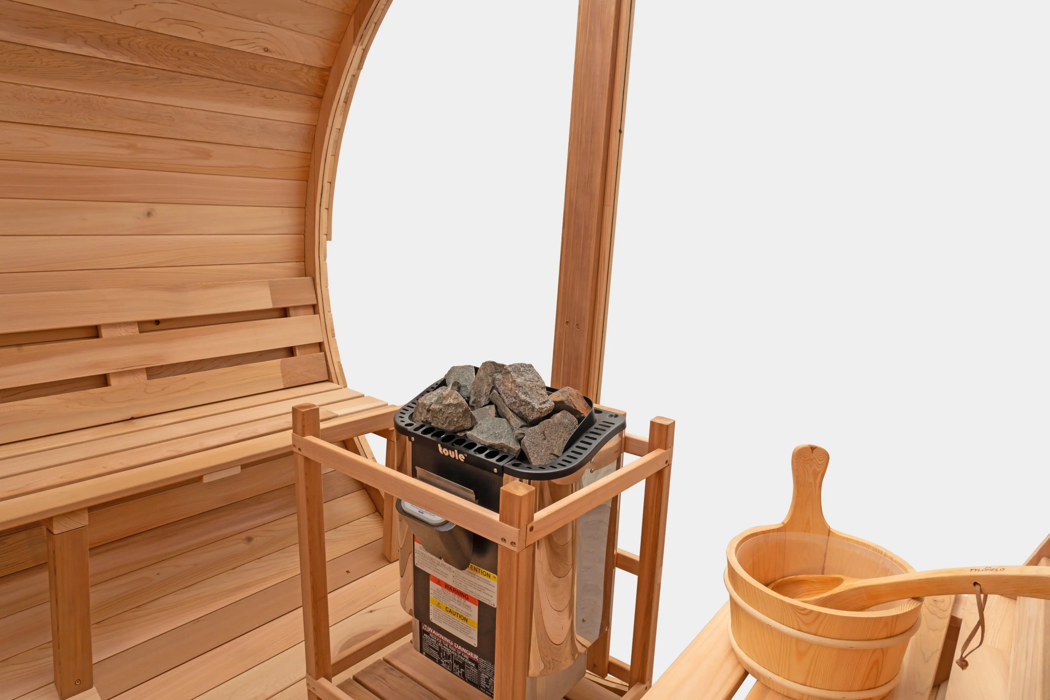 8 Ft Classic Cedar Scenic View Barrel Sauna - 6-8 Person - Image 4