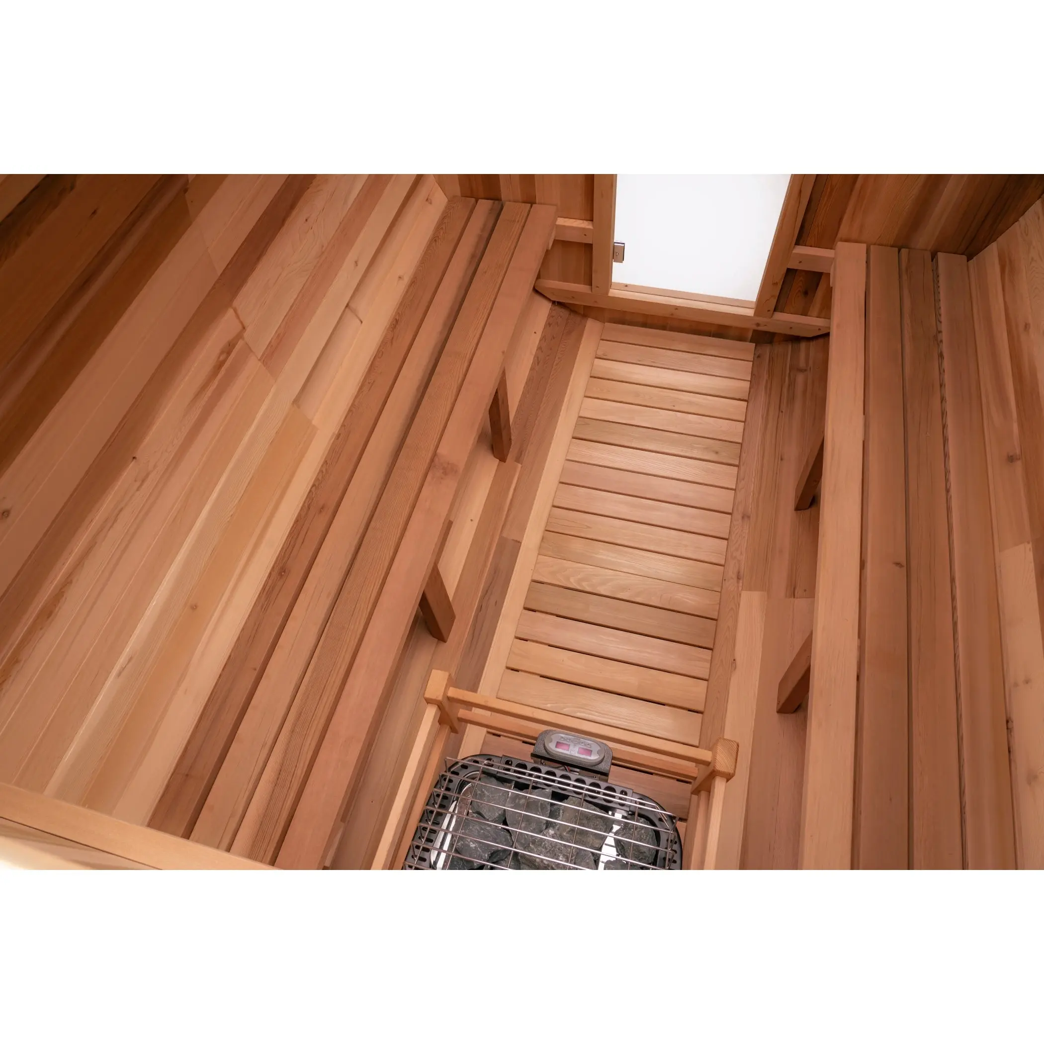 8 FT Classic Red Cedar Barrel Sauna - 6-8 Person - Image 5