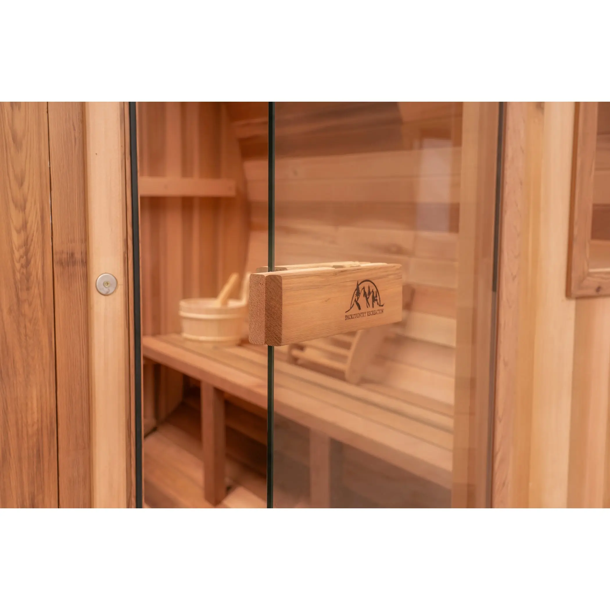 8 FT Classic Red Cedar Barrel Sauna - 6-8 Person - Image 7