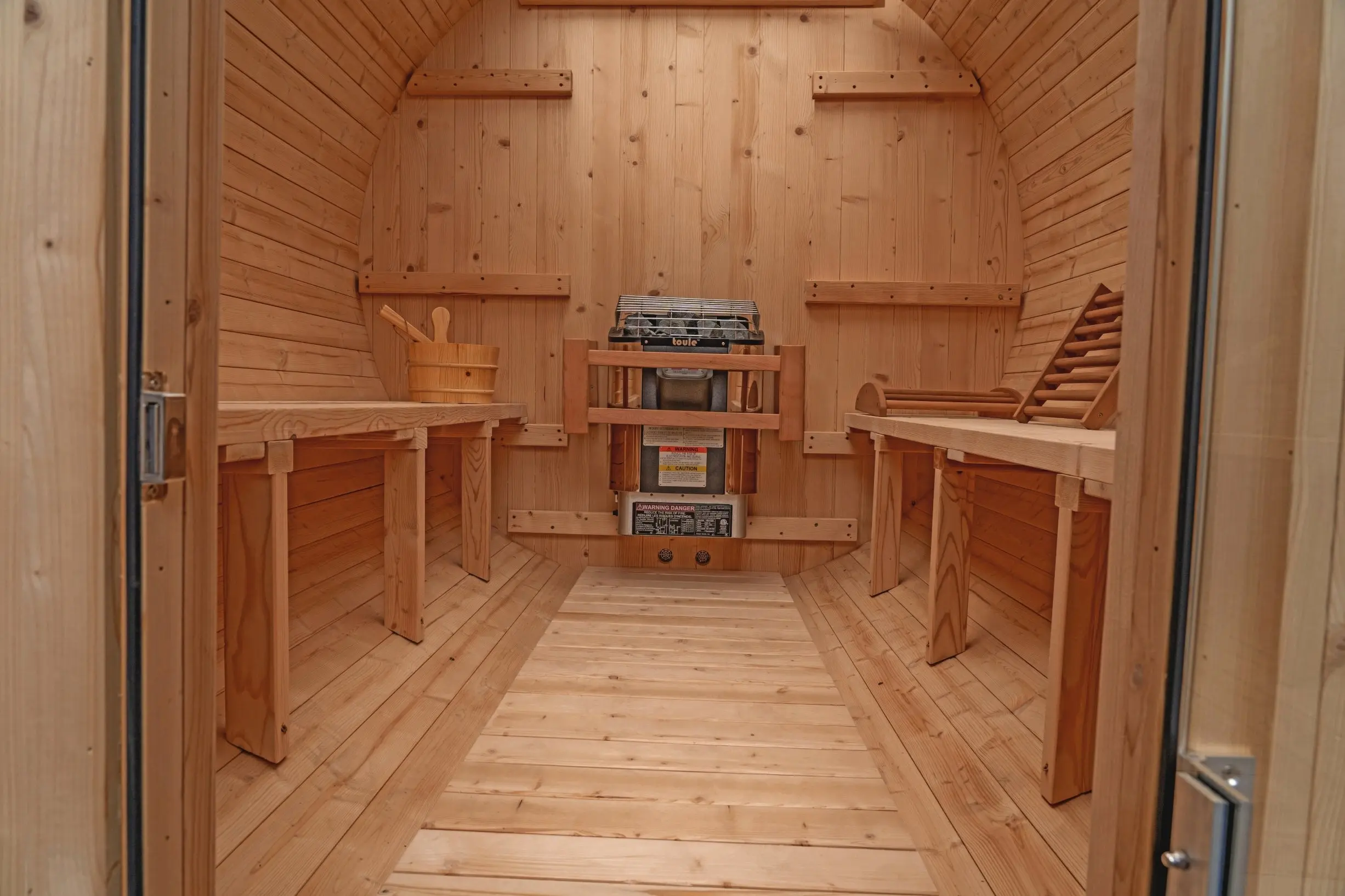 8 FT Classic Thermowood Barrel Sauna - 6-8 Person - Image 12
