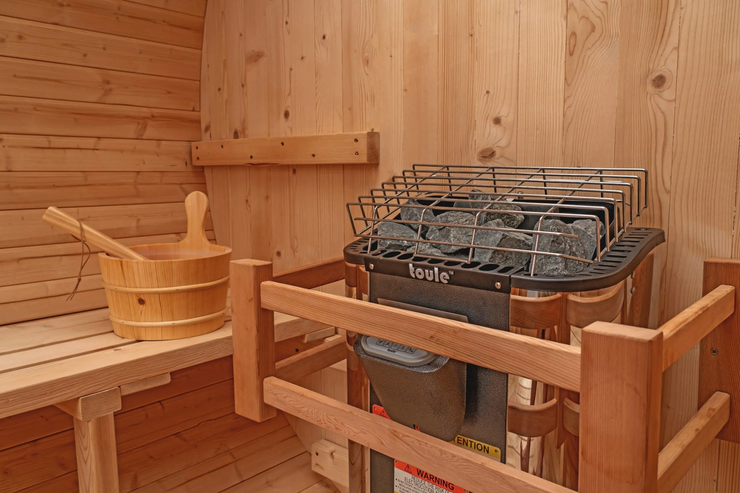 8 FT Classic Thermowood Barrel Sauna - 6-8 Person - Image 14