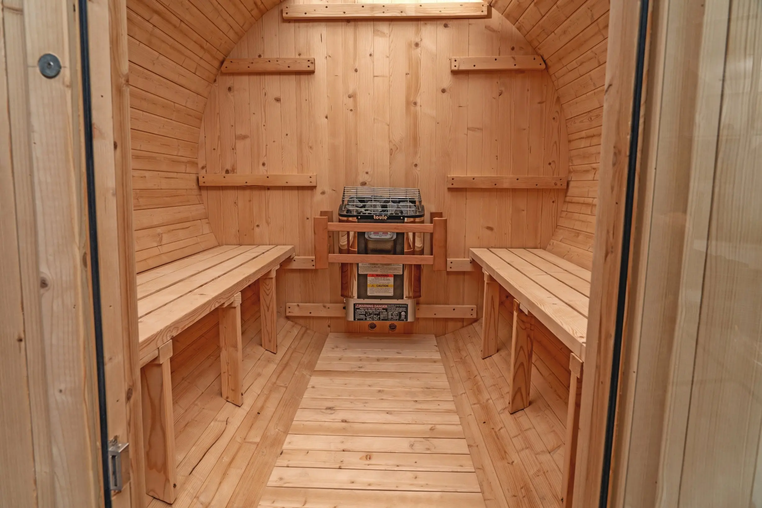 8 FT Classic Thermowood Barrel Sauna - 6-8 Person - Image 4