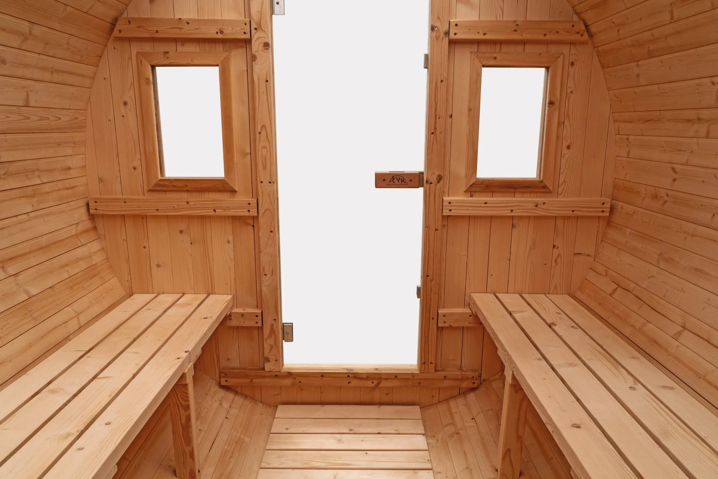 8 FT Classic Thermowood Barrel Sauna - 6-8 Person - Image 6