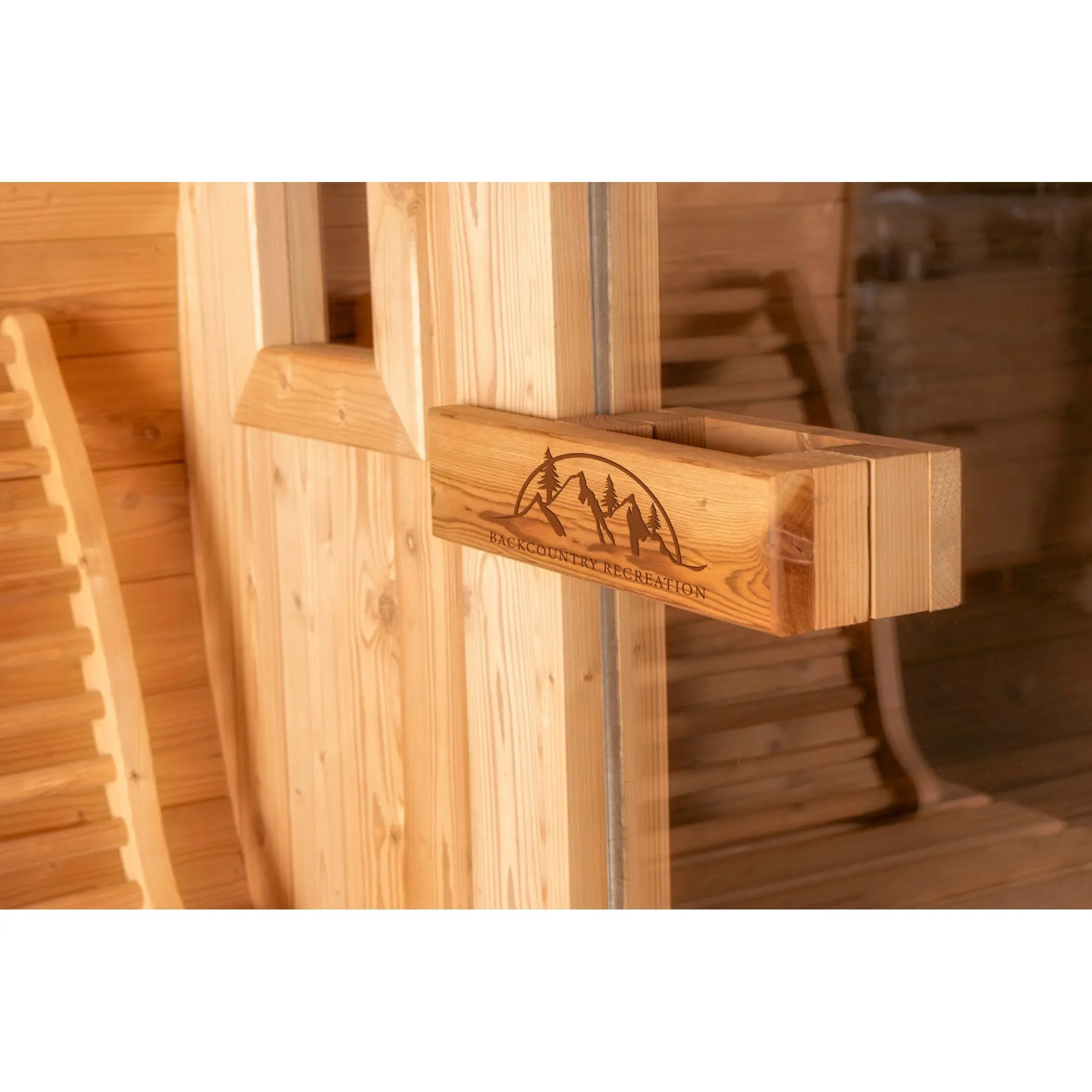 8 FT Classic Thermowood Barrel Sauna with Porch - 4-6 Person - Image 11