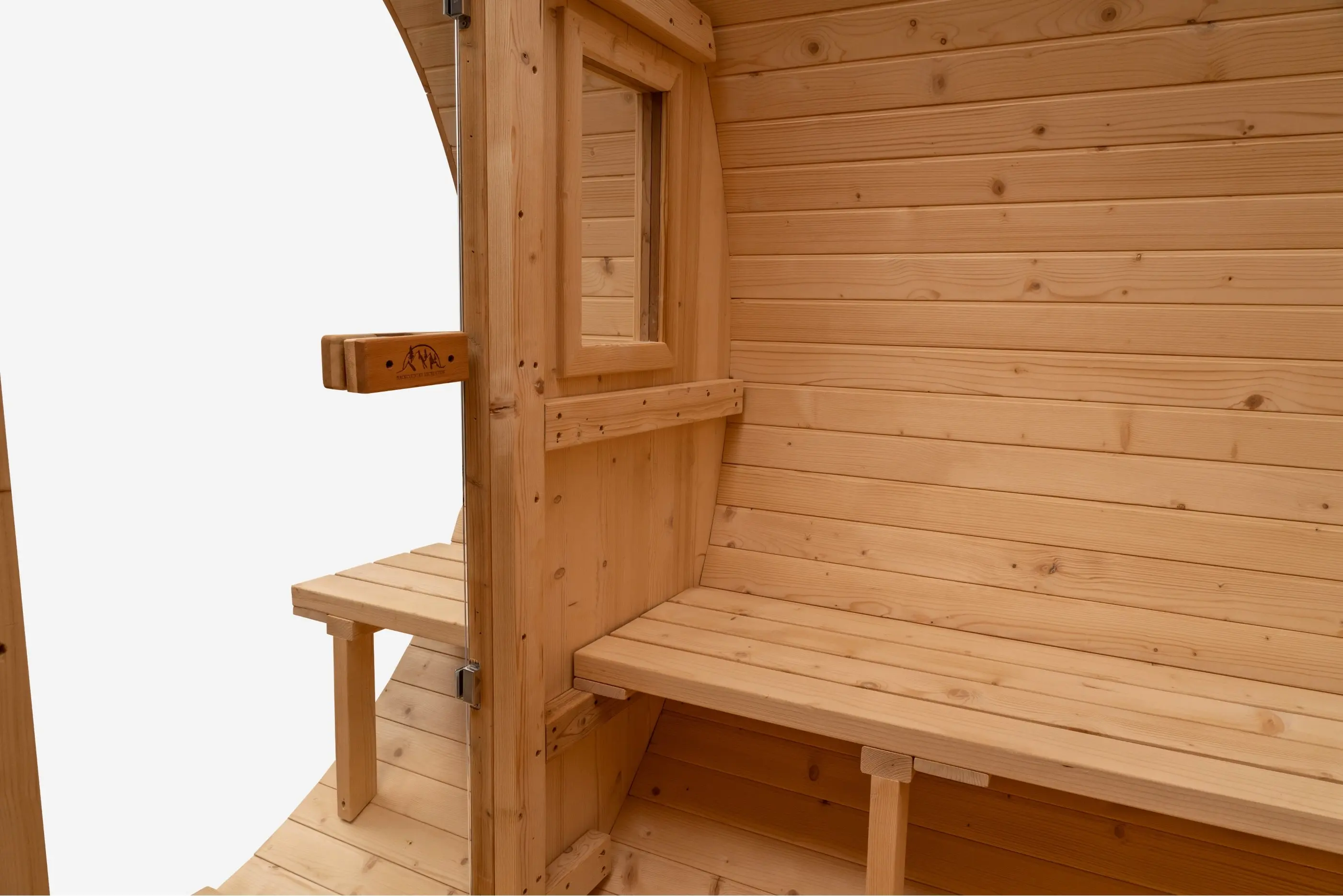 8 FT Classic Thermowood Barrel Sauna with Porch - 4-6 Person - Image 23