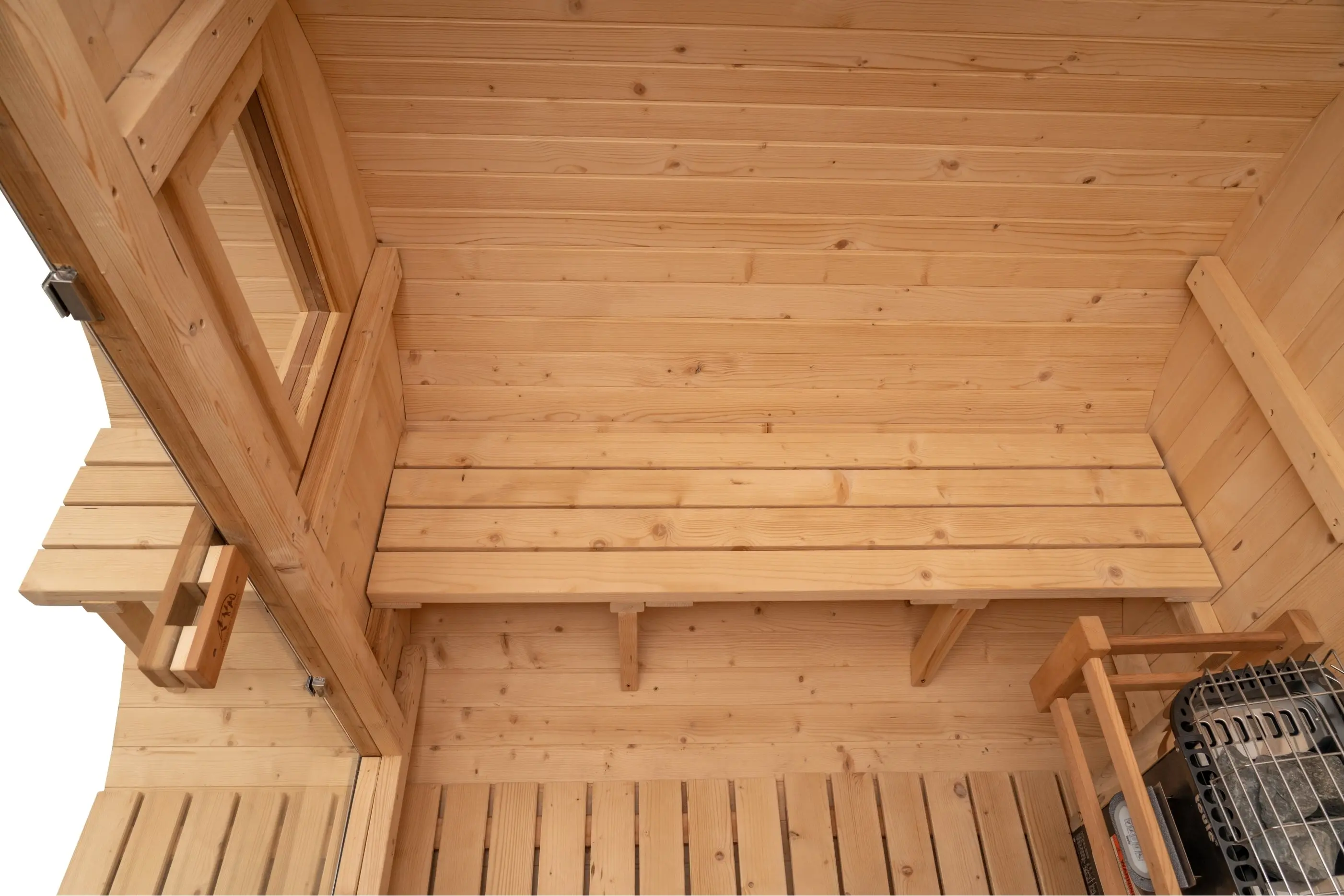 8 FT Classic Thermowood Barrel Sauna with Porch - 4-6 Person - Image 26