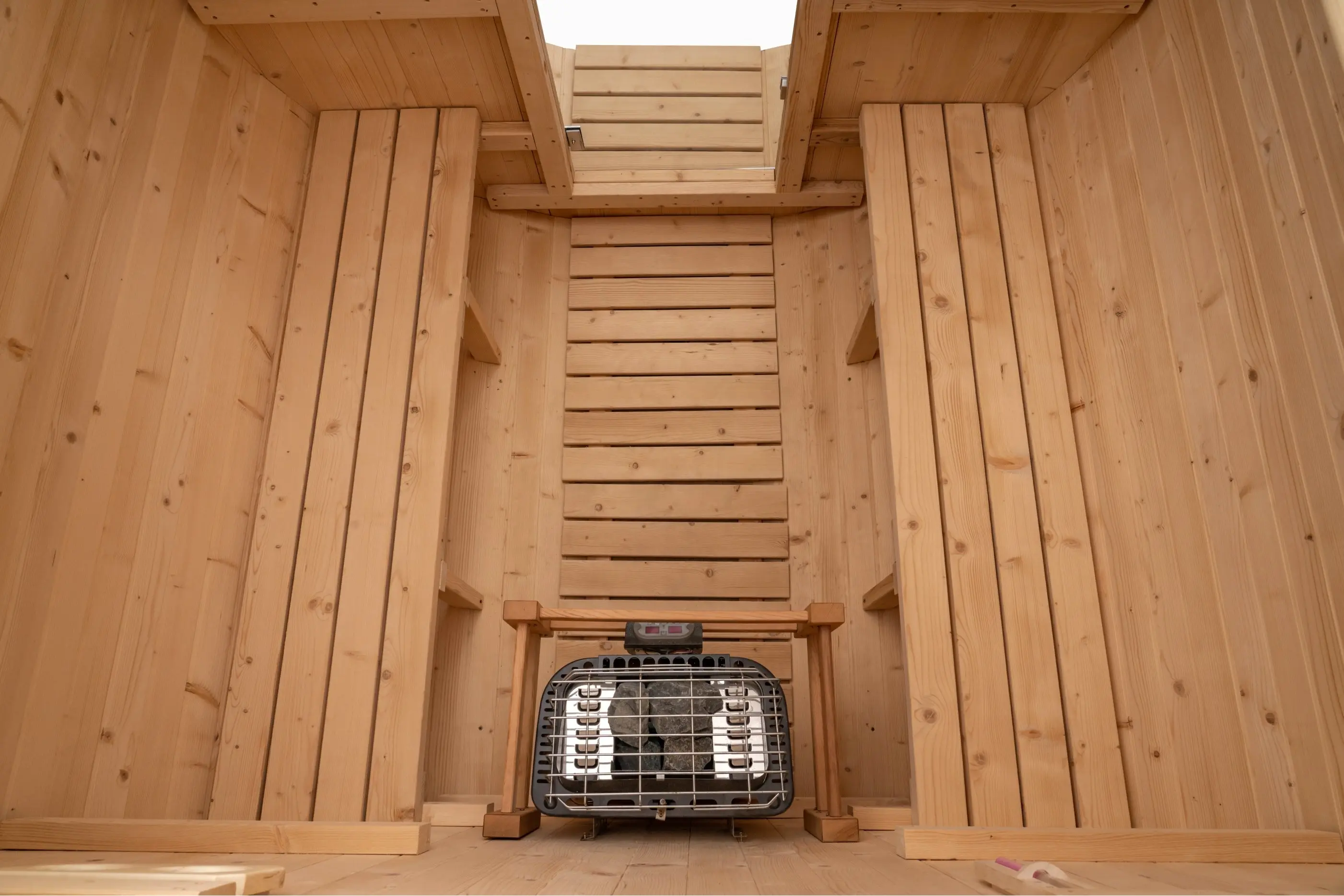 8 FT Classic Thermowood Barrel Sauna with Porch - 4-6 Person - Image 28