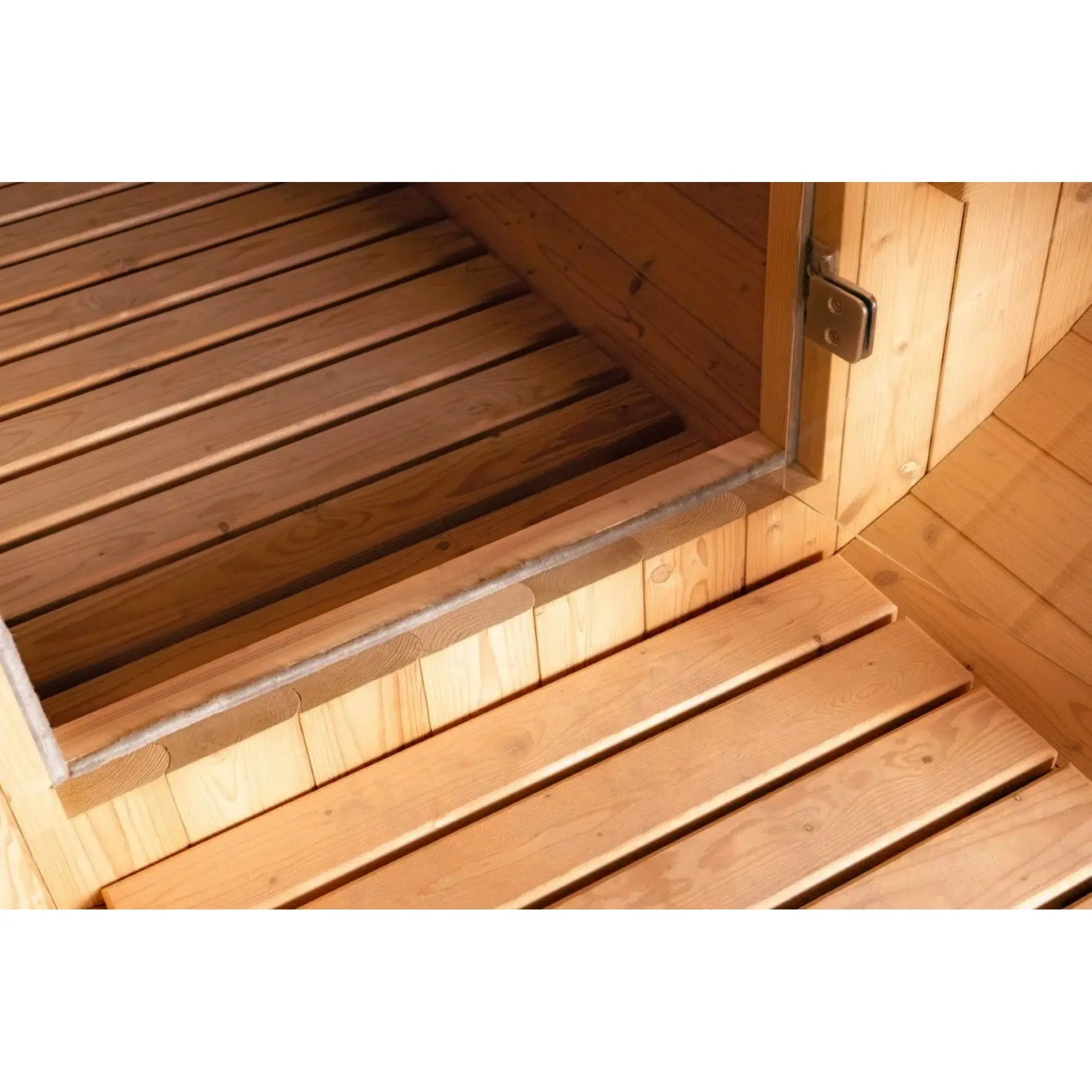 8 FT Classic Thermowood Barrel Sauna with Porch - 4-6 Person - Image 6