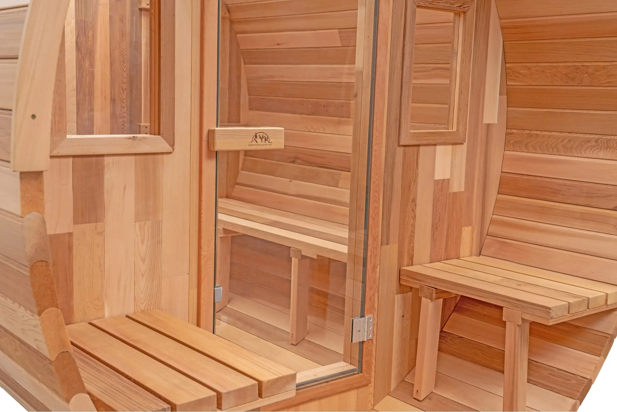 8 FT Classic Red Cedar Barrel Sauna with Porch - 4-6 Person - Image 14