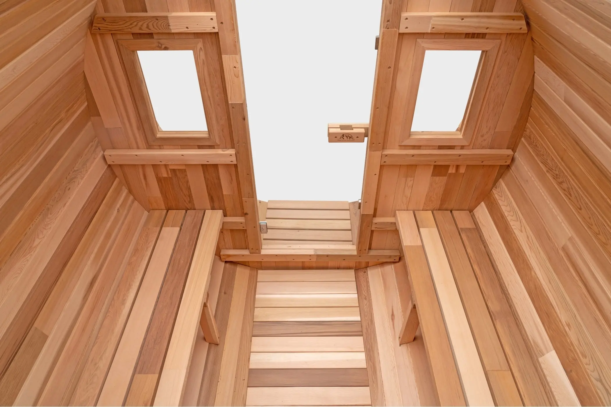 8 FT Classic Red Cedar Barrel Sauna with Porch - 4-6 Person - Image 8