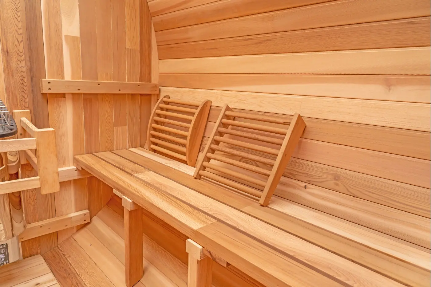 6 FT Classic Red Cedar Barrel Sauna - 4-6 Person - Image 11