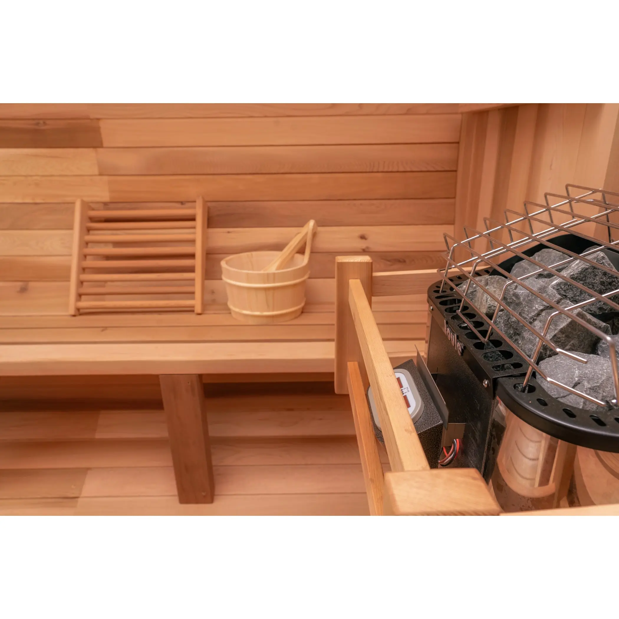 6 FT Classic Red Cedar Barrel Sauna - 4-6 Person - Image 5