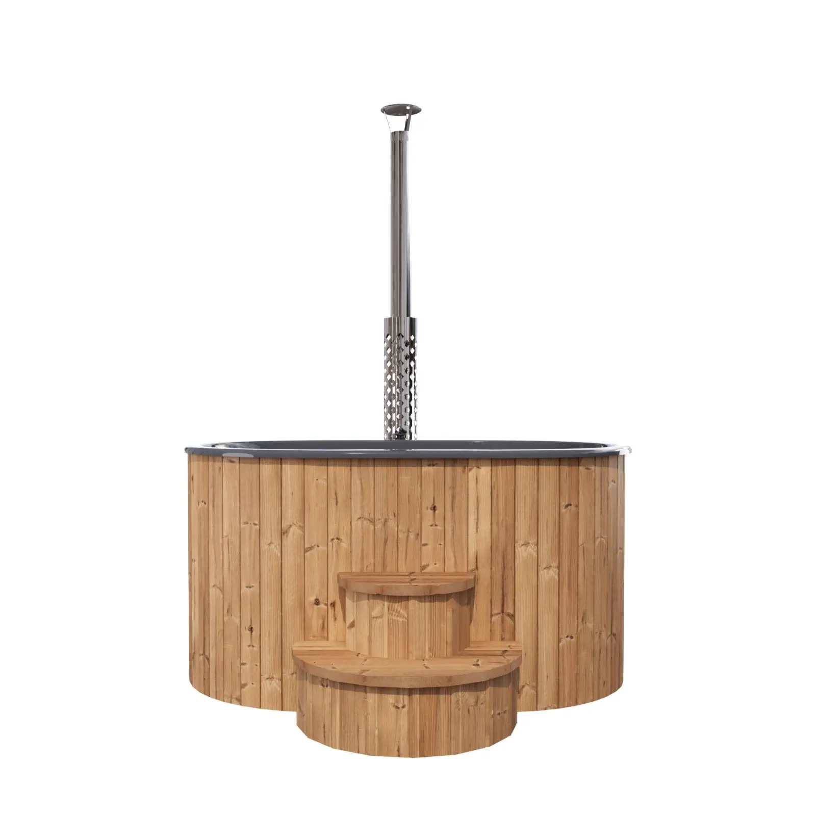 Deluxe Wood Fired Hot Tub With Liner - 2 Person - Image 3