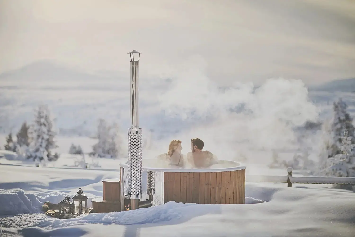 Deluxe Wood Fired Hot Tub With Liner - Limited Black Edition - Image 15