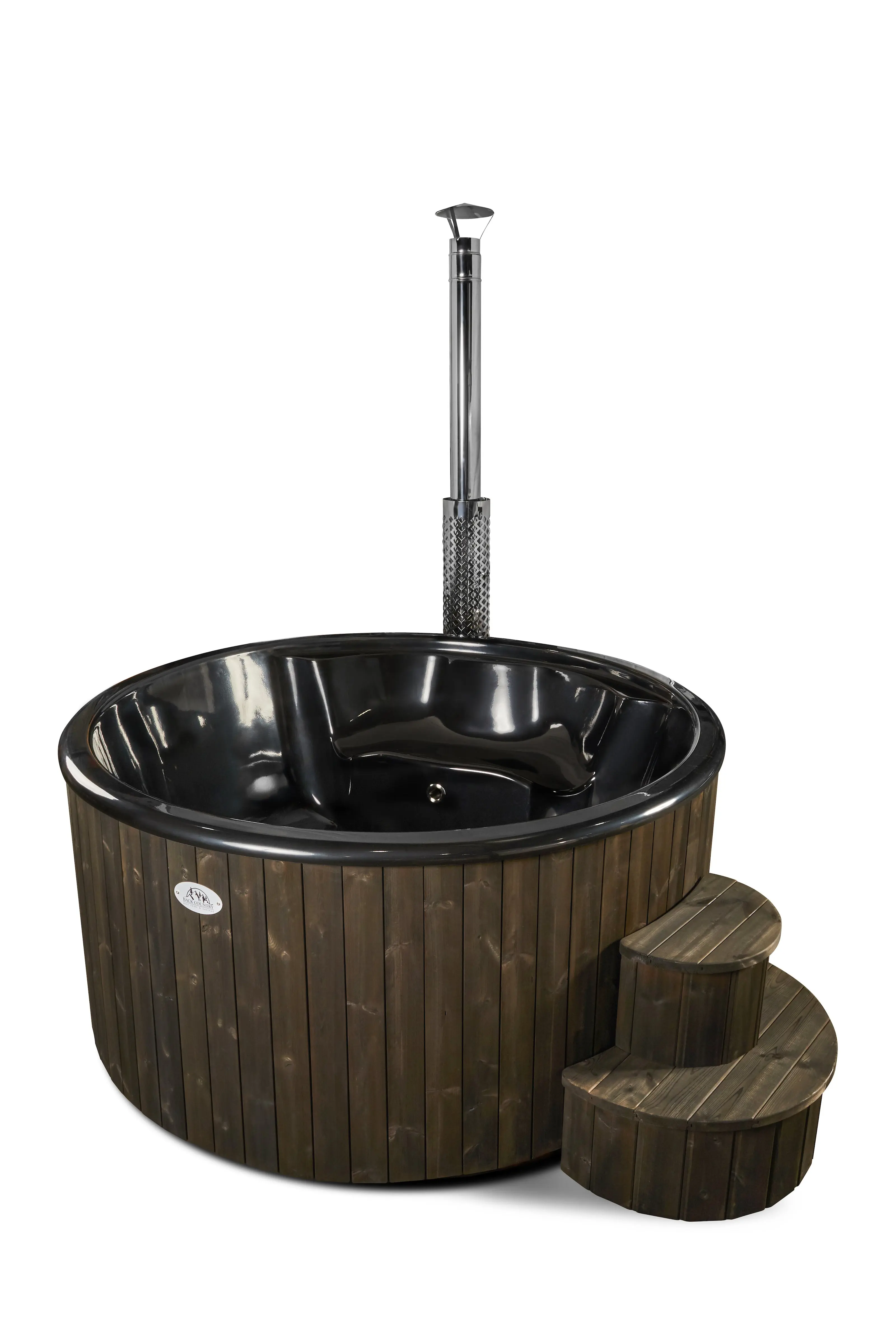 Deluxe Wood Fired Hot Tub With Liner - Limited Black Edition - Image 3
