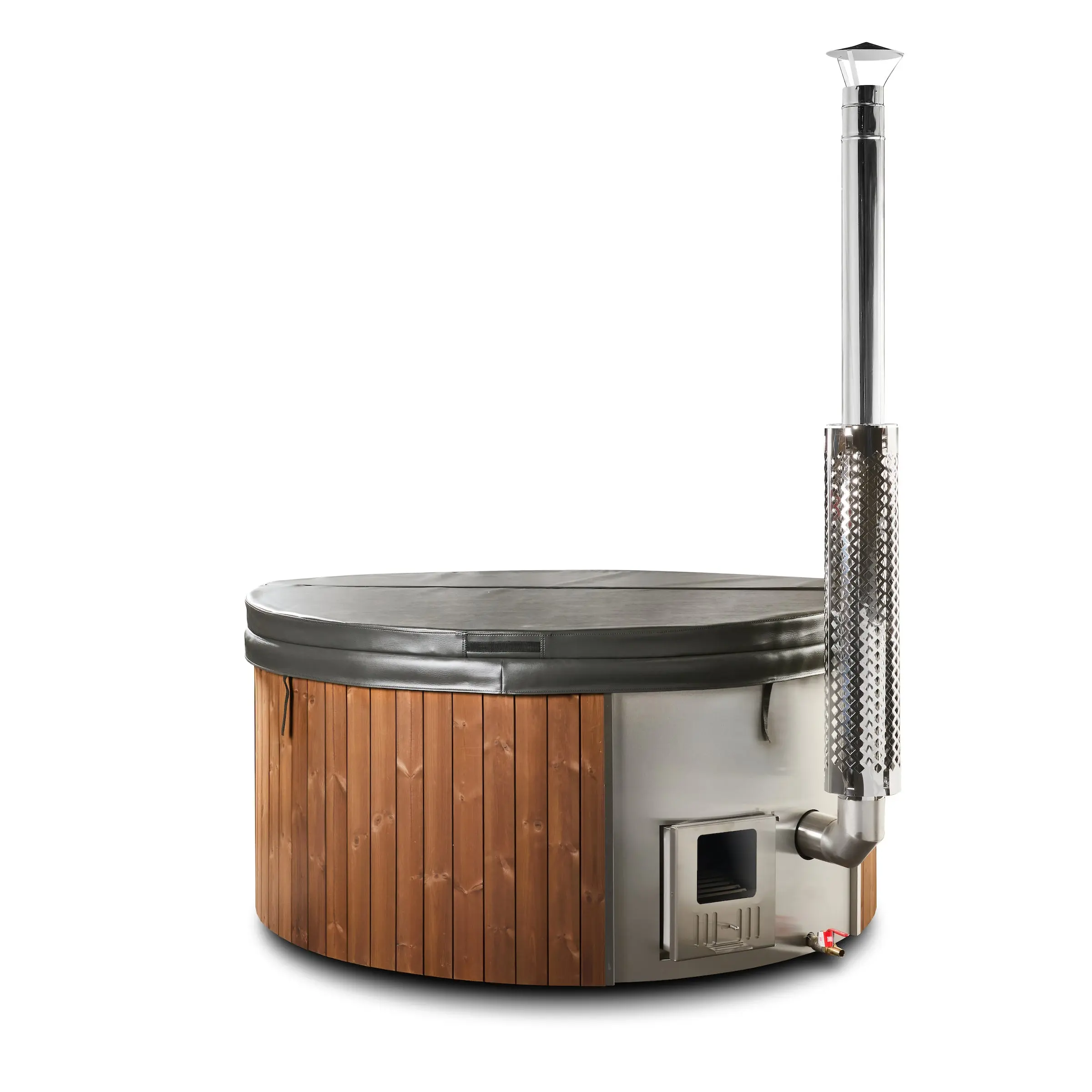 Deluxe Wood Fired Hot Tub With Liner XL - Image 12