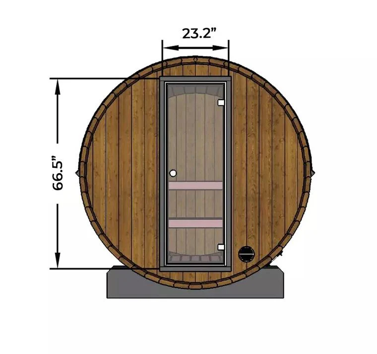 5.5 Ft Scenic View Barrel Sauna - 2- 4 People (Extra Wide) - Image 10