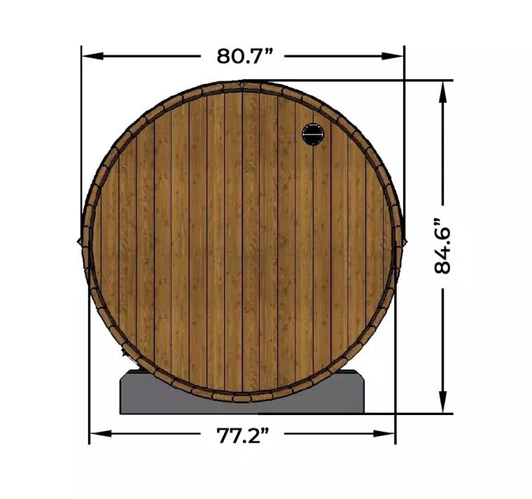 5.5 Ft Scenic View Barrel Sauna - 2- 4 People (Extra Wide) - Image 11