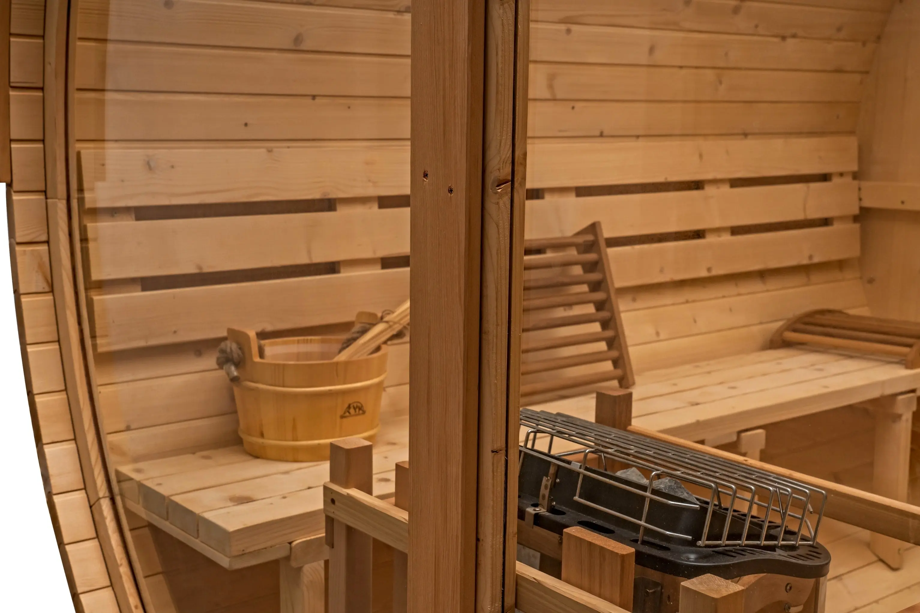 8 Ft Classic Thermowood Scenic View Barrel Sauna - 6-8 Person - Image 13