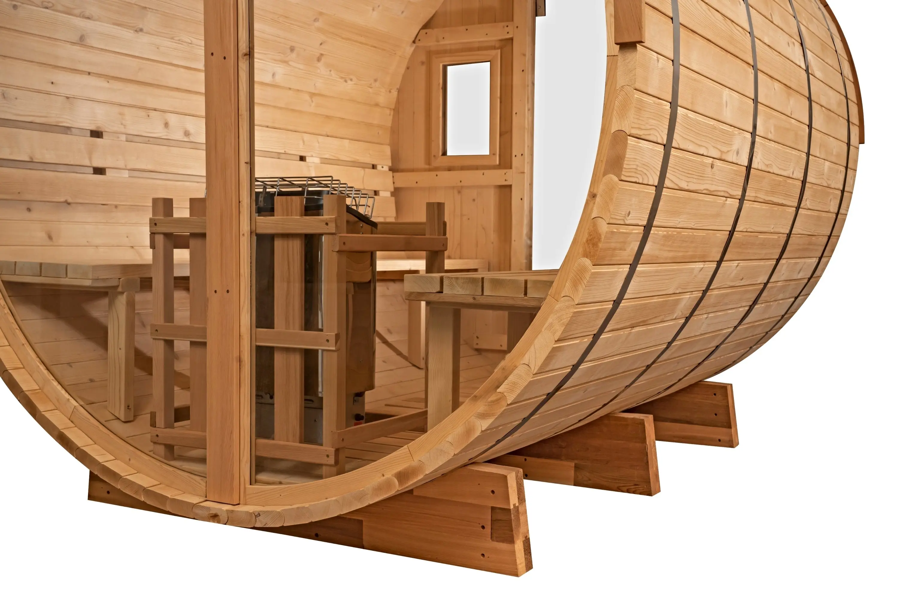 8 Ft Classic Thermowood Scenic View Barrel Sauna - 6-8 Person - Image 15